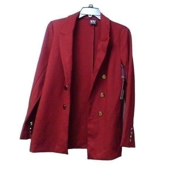 Worthington Women’s Classic Fit Open Front Ponte Blazer New Orleans Red, Sz. S - Picture 10 of 11